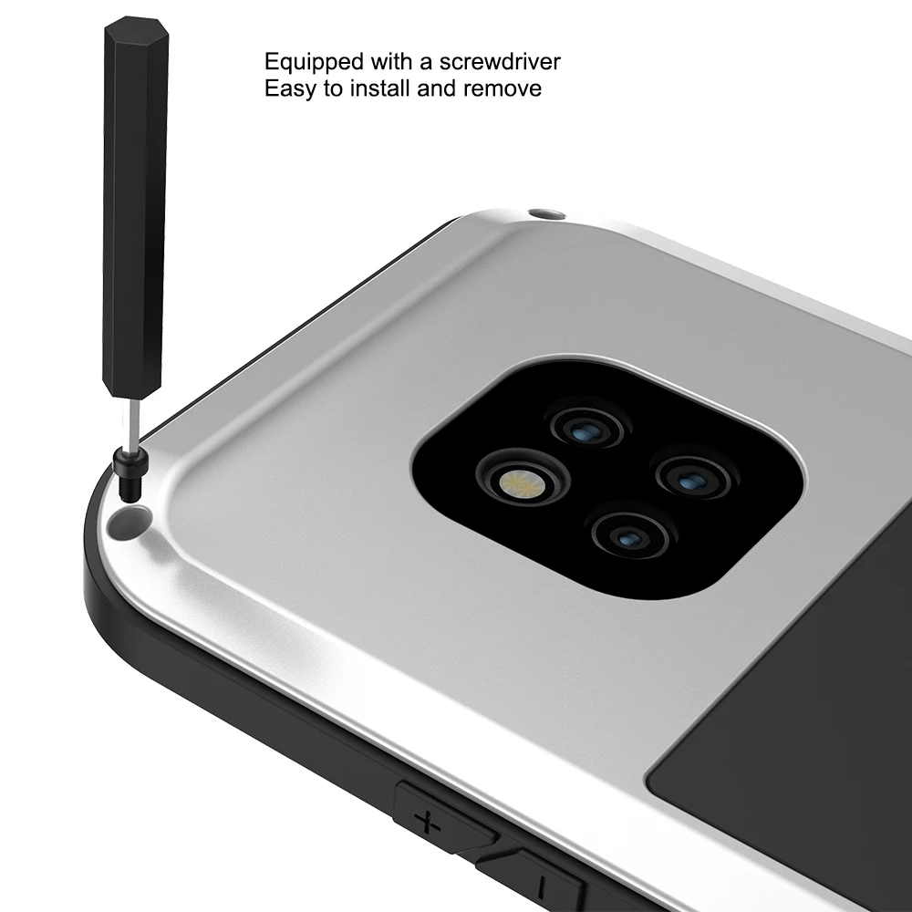 Чехол для телефона Huawei Mate 20 Pro жесткий алюминиевый металлический протектор