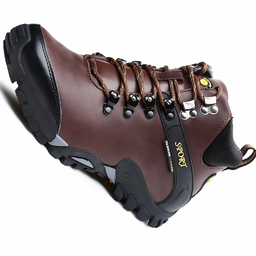GOGORUNS Открытый Спорт высокие треккинговые ботинки для мужчин пояса из натуральной кожи пеший Туризм Спортивная обувь