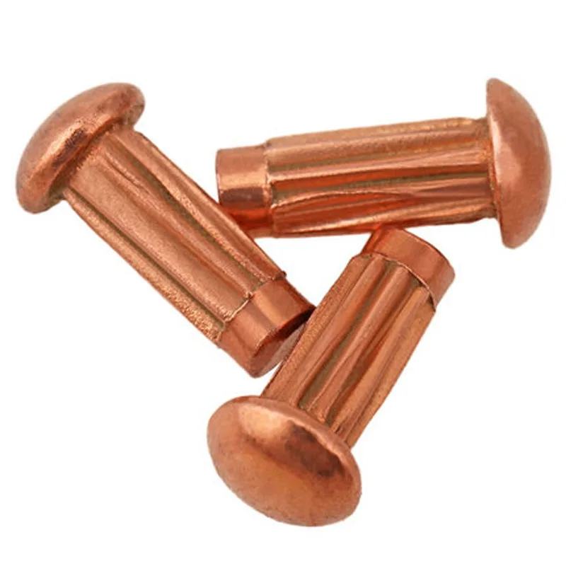 M2 M2.5 M3 Copper rivet GB827 knurled nameplate Solid semicircular head rivetin Bolts from Home