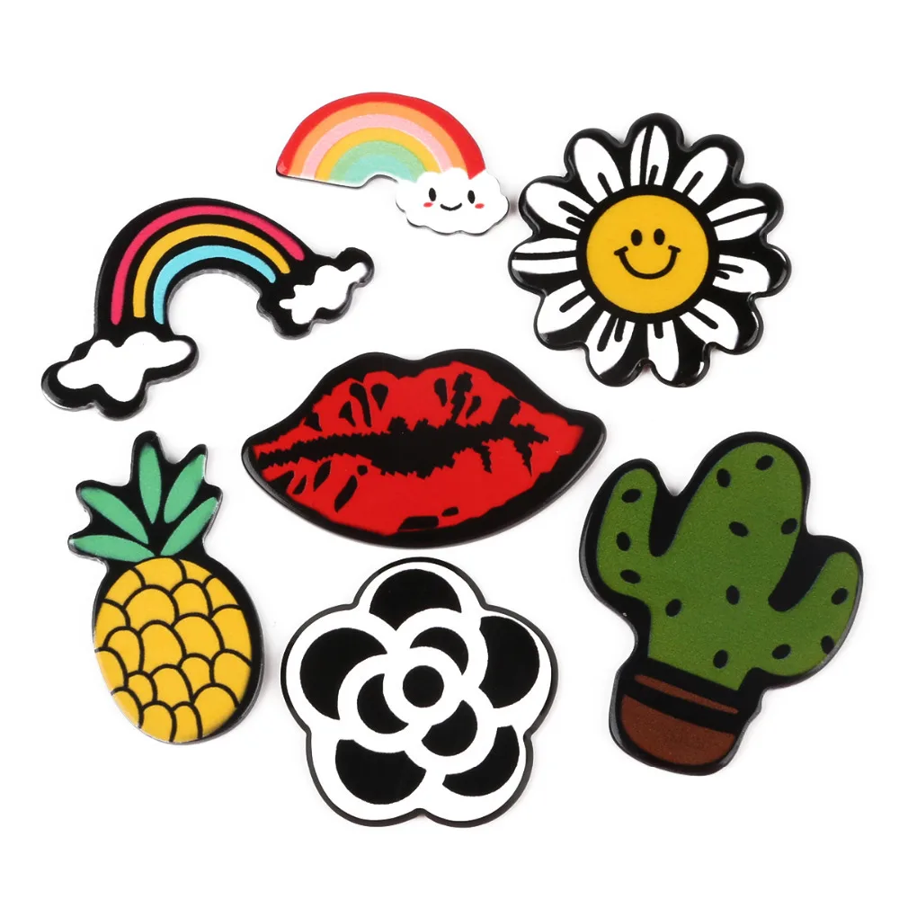 

Hot 10 PCS Different Size Printed Plastic Acrylic Charm Pendant for DIY Earring Bracelet Necklace Jewelry Findings
