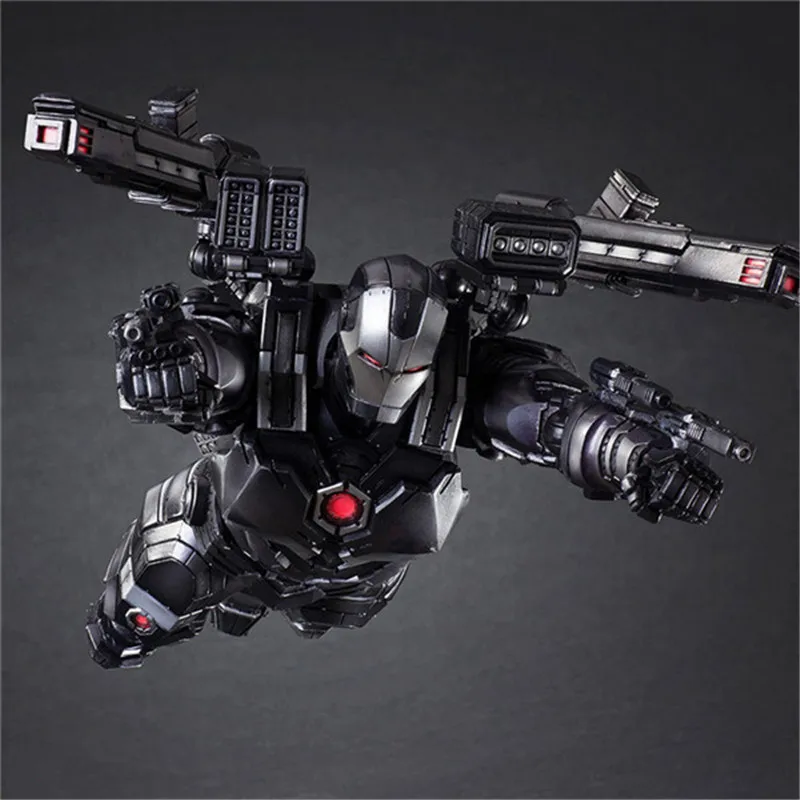 Luxury Super Heroes Iron Man Action Figure Toys Movie Grey Iron Man with Weapon Variable Figuras Dolls Brinquedos Cosplay Gift 27cm  (1)