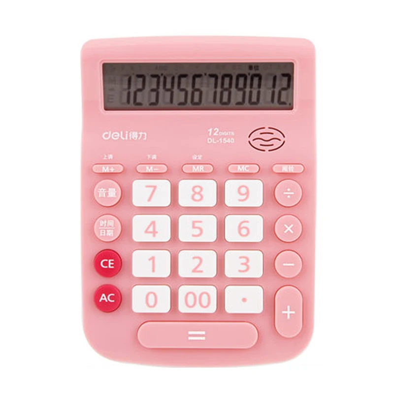 2018 ديلي 1540A صوت حاسبة زر كبير الشاشة الكبيرة الإبداعية 3 ألوان
