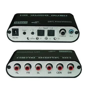 

AT 1PCS Rush digital 5.1 Amplifier Analog audio decoder SPDIF Coaxial Stereo to RCA DTS AC3 Converter NEW for XBOX360