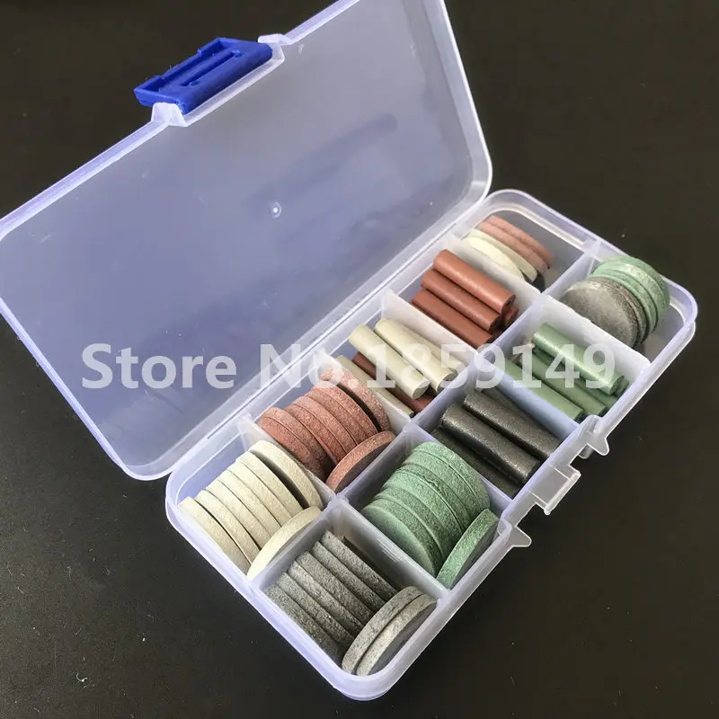 80pcs/set Dental Lab Materials 40pcs Rubber Polishing Wheel+40pcs Rubber Polishing Granule