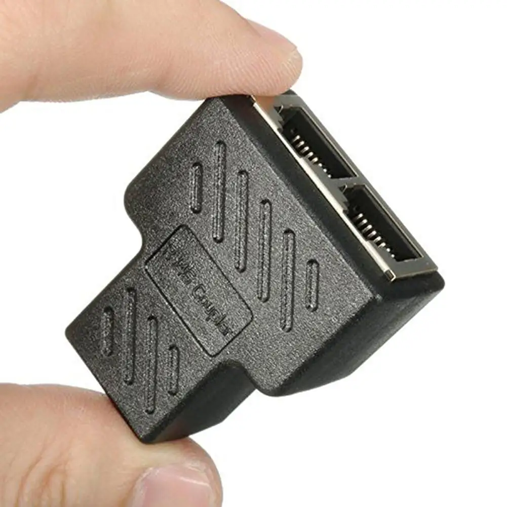 RJ45 Splitter Adapter 1 To 2 Dual Female Port CAT 5 CAT 6 LAN Ethernet Socket 2