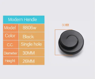 

Modern European Zinc Alloy Black Cabinet Handles Pulls Knobs Furniture Wardrobe Door Boxes Pull Handle Knob 30mm