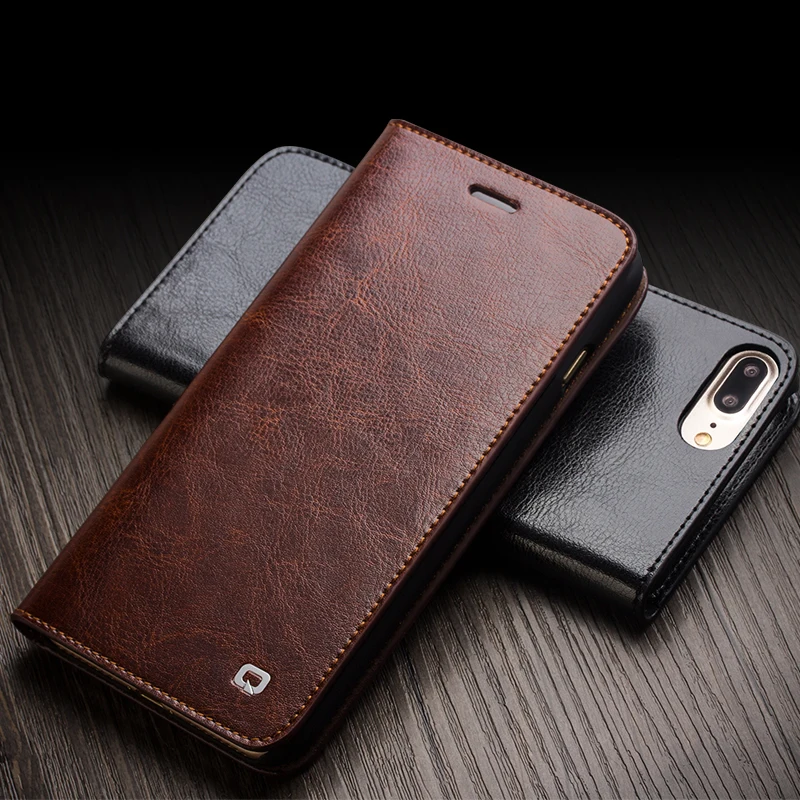 bilder für QIALINO 2016 Fall für iPhone 7 Echtes Leder Flip Brieftasche dünne Abdeckung für iPhone 7 plus mode reine handgemachte fall 4,7/5,5 bilder für QIALINO 2016 Fall für iPhone 7 Echtes Leder Flip Brieftasche dünne Abdeckung für iPhone 7 plus mode reine handgemachte fall 4,7/5,5