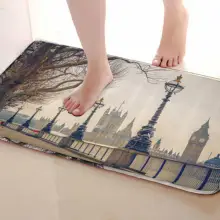 Городской стиль коврик для ванной комнаты, смешной Противоскользящий коврик для ванной, занавески для душа s аксессуары, соответствующие вашей душевой занавеске