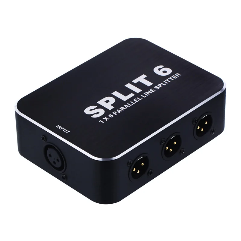 

2019 Hot B866 1 Input 6 Output XLR Split Horizontal Parallel Distributor For DOY
