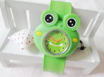 

Free shipping Cartoon frog slap kids children boys wrist watch best gift