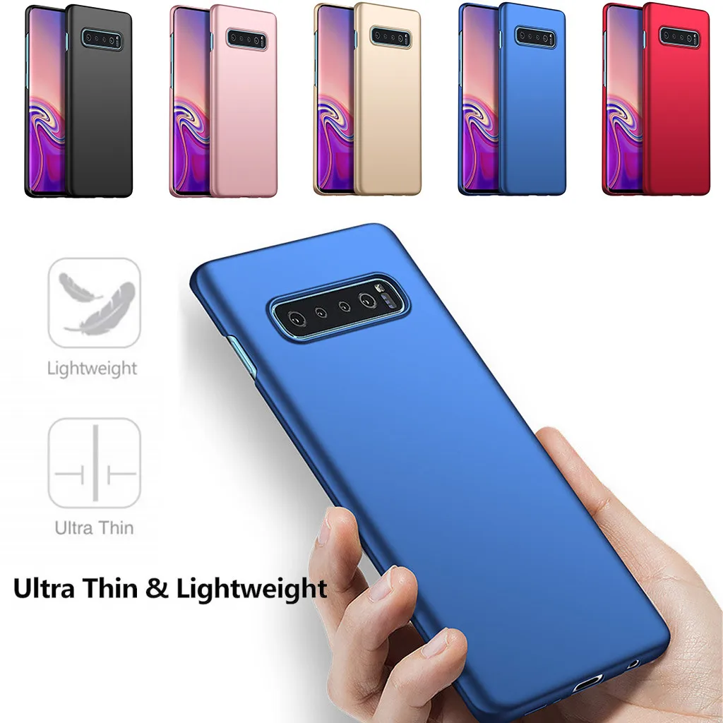 

For Samsung Galaxy S10 6.0 inch Ultra-thin Luxury Hard PC Protective Case Cover Simple Solid Color Business people must Non-slip