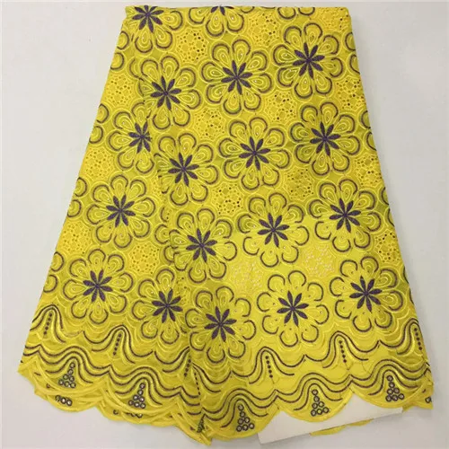 

African Swiss paillette Cotton Voile Lace Fabric, Embroidery Swiss Voile Lace High Quality 5Yards