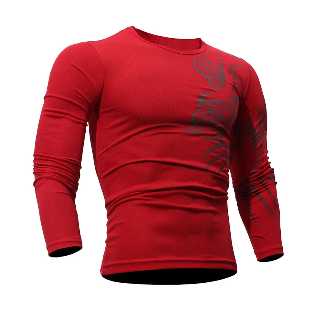 

2018 Men's Fashion Printing Men's Long-sleeved T-shirt Men Shirts LongSleeve Dropshipping high quality W327