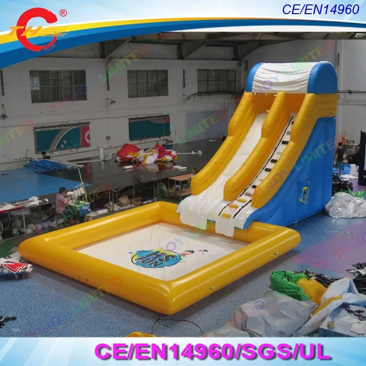 gran toboganes de agua para la venta de tobogan acuatico inflable con piscina juntos inflables tobogan de la piscina de la familia fiesta tobogan
