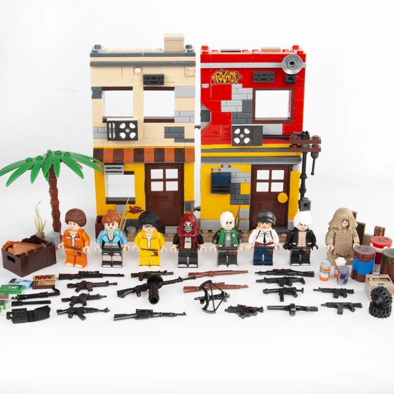 

SWAT PUBG Figures Plants Accessories Block Army Soldier Weapon Building Blocks LegoINGlys City House Model Block Military Block