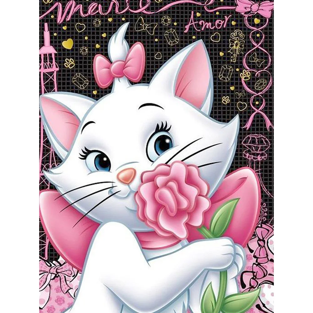 

5D DIY Diamond Painting Cartoon Full Square Rhinestone Mosaic Diamond Embroidery Cross-stitch Kits Cat Home Decoration
