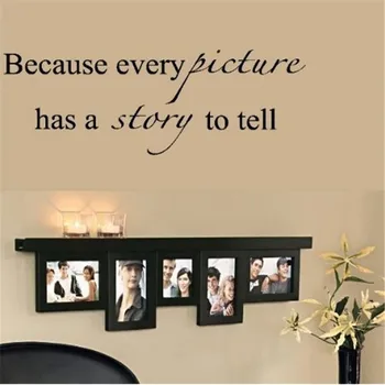 

lovely warm quote wall stickers every picture has a story to tell decorative adesivo de parede 8093 removable vinyl wall sticker