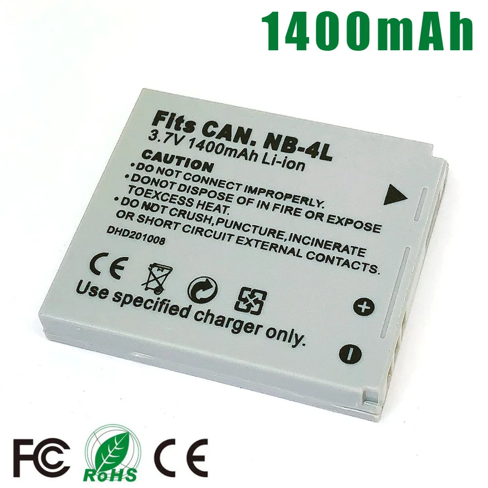 NB 4L NB4L Аккумулятор для Canon IXUS 30 40 50 55 60 65 80 100 I20 110 115 120 130 IS 117 220 225 230 255 H SD1000 SD1100 SD750