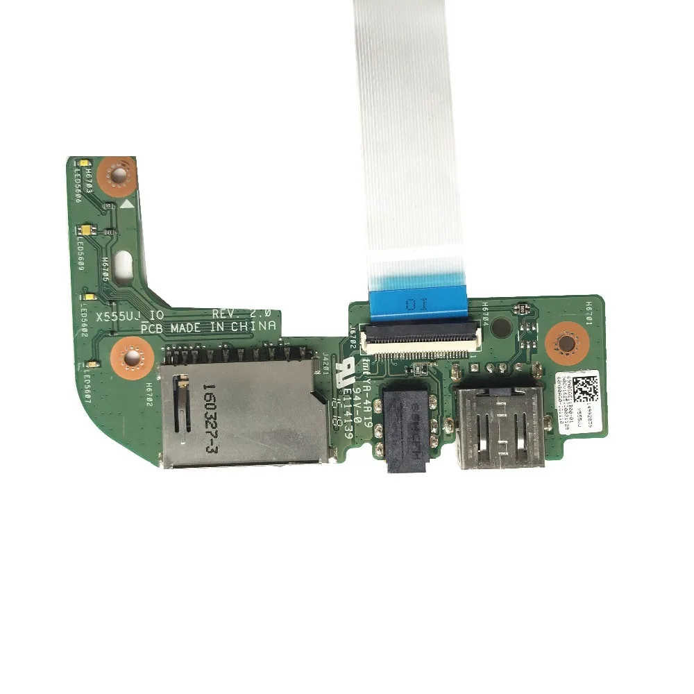 Reboto оригинал для ASUS X555 X555U X555UJ_IO USB аудио кард ридер плата с кабелем REV: 2 0 MB 100%