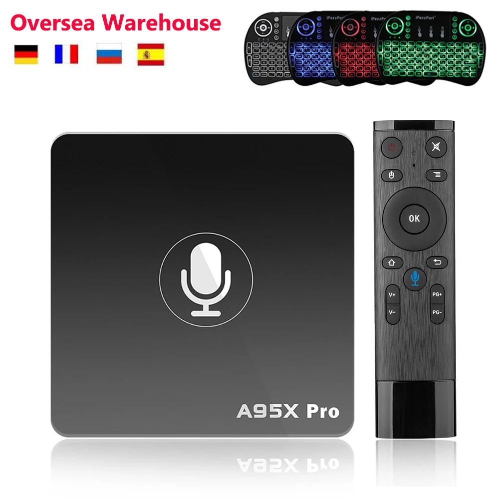 

A95X Pro Android 7.1 TV Box Quad Core Amlogic S905W H.265 2GB 16GB 2.4GHz WiFi 4K HD Media Player Voice Control Smart TV Box