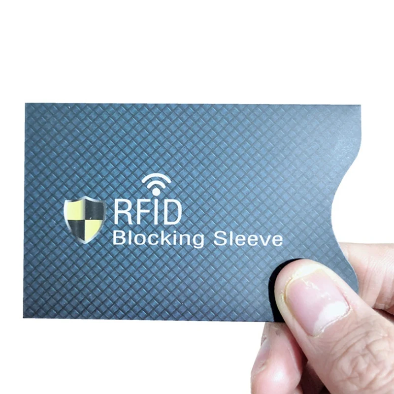 

5Pcs Blue Aluminum Foil Portable Anti-Scan Credit RFID Card Protective Anti-Magnetic Holder Bag ID Band Card Protector