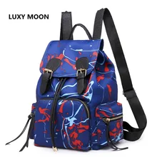 Luxy moon High Quality New 2019 Backpack Women and Men nylon Graffiti Korean Style Two-piece Fashion Trend Bag Send a Small Bag