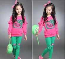 Junior Girls Clothing Sets Candy Color Girl Tracksuit Cartoon Hello Kitty Clothes Baby Junior Girls Clothing Sets Candy Color Girl Tracksuit Cartoon Hello Kitty Clothes Baby