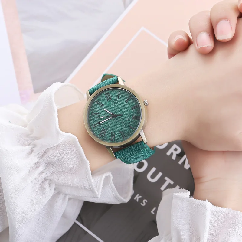 Модные брендовые кварцевые часы в римском стиле с простым рисунком, женские повседневные винтажные кожаные часы для девочек, детские наручные часы, подарки, часы