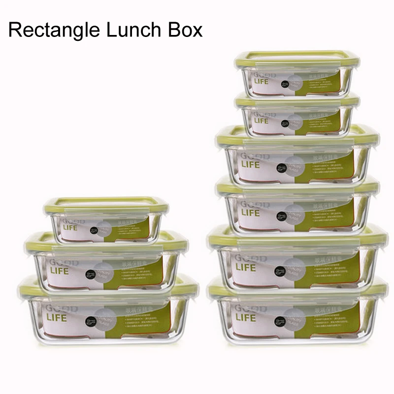 Glass Meal Prep Containers Lunch Box Food Storage Containers BPA-free with Airtight Lids Glass Bento Box Microwave Freezer