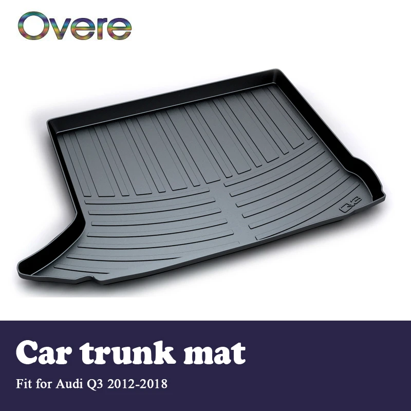 

Overe 1Set Car Cargo rear trunk mat For Audi Q3 2012 2013 2014 2015 2016 2017 2018 Boot Liner Tray Anti-slip mat Accessories