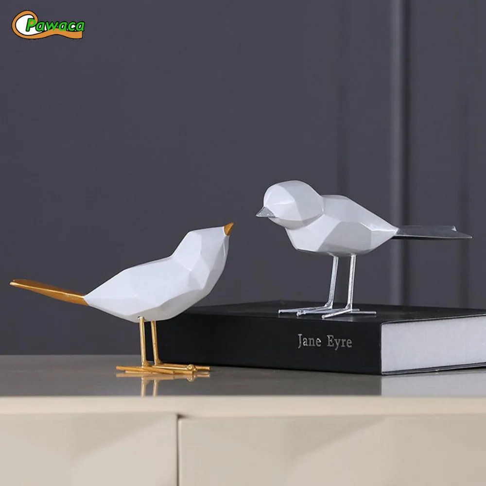 

Nordic Minimalist Original Resin Bird Figurine Home Furnishing Decor Craft For Christmas Peace Dove Statue Home Office Mascot