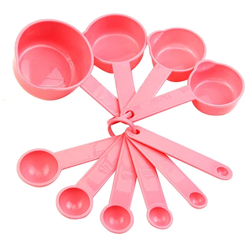 

HOT 10Pcs Baking Cup Spoon Set Tablespoon Measuring Tool Pink Kitchen Coffee Cooking 91RO