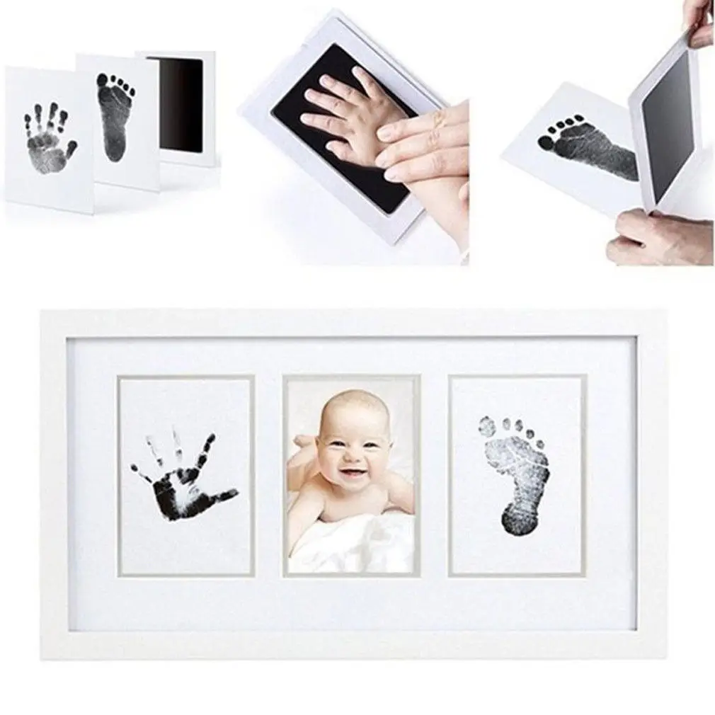 Baby Handprint Footprint Mold Pad Non-Toxic Inkless Safe Easy To Clean Newborn Photo Hand Foot Print Pad Wonderful Keepsake