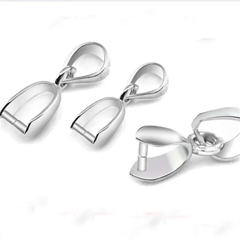 Соединитель под зажим для тюка серебро 925 пробы размеры/M/L|pendant clips|silver accessoriesnecklace