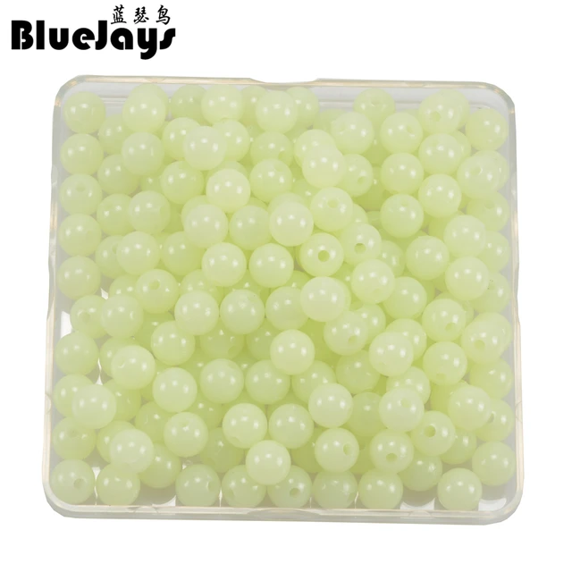 100pcs Oval Night Luminous Fishing Beads Glowing Sea Fishing Lure Bait  Floating Beads Fishing Tackles Tools For Rig 5mm 8mm
