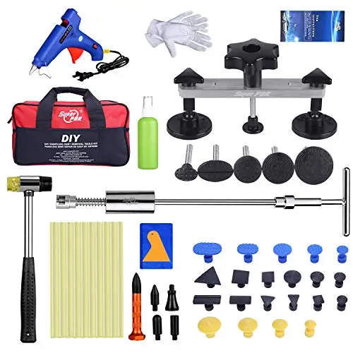 

PDR Dent Lifter Hail Glue Tool Puller Kit PDR Popper Bag Repair Door Damage Removal Dent Hand Tool Set