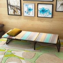 Fashion Simple Modern Folding Bed Home Office Leisure Lying Bed Beach Balcony Single Bed Portable Noon Break Sun Chairs