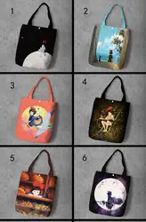 Кики услуги мультфильм печатных холст хозяйственная сумка большой ёмкость настроить Tote Модные женские повседневное сумки на плечо