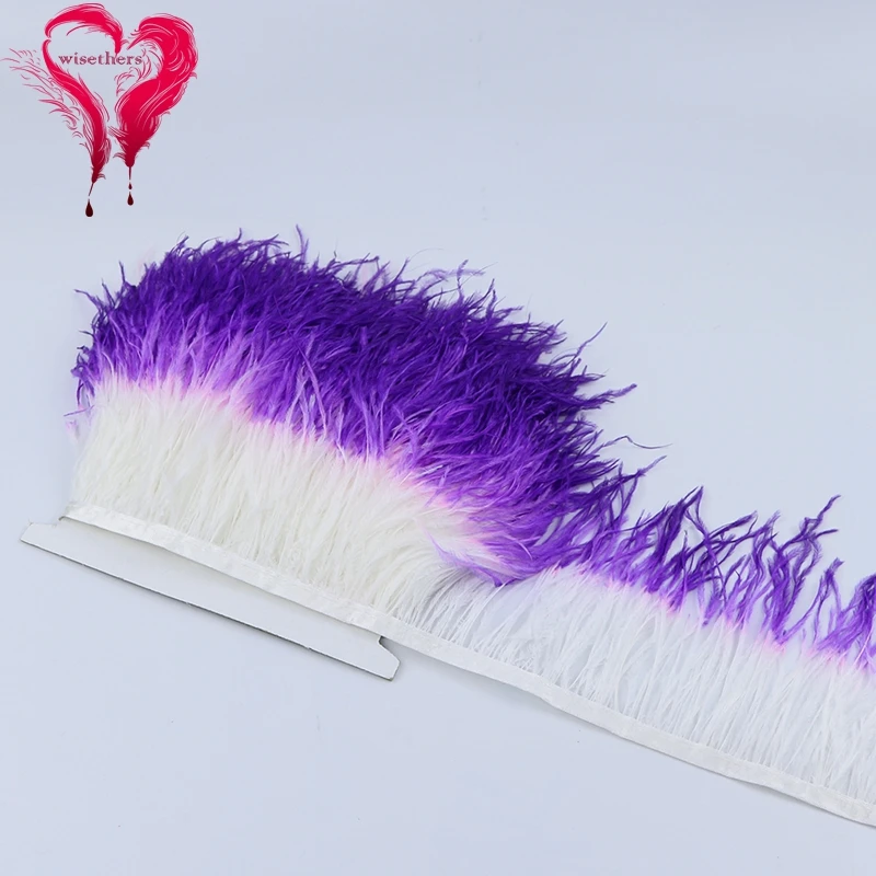 4 white and purple ostrich trims 4