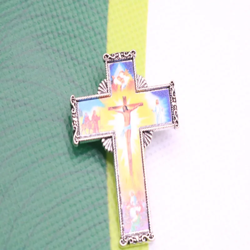 2 шт./брошь Jesus Cruz брошь Christian idol сострадательный значок с крестом и крестиком на