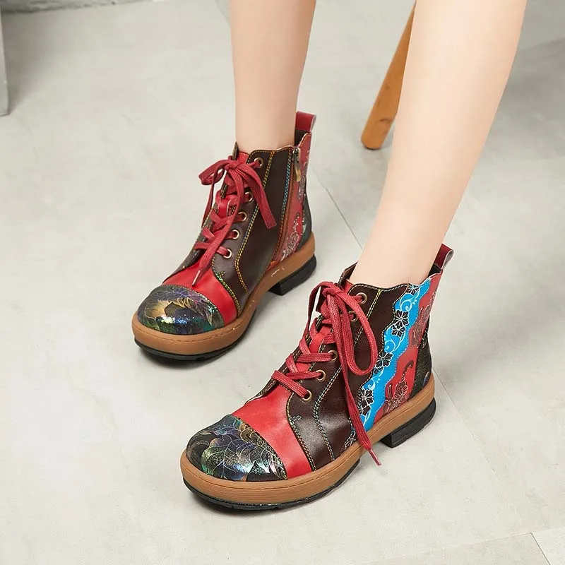 

2018 new retro ankle boots with Martin boots winter large size women's shoes