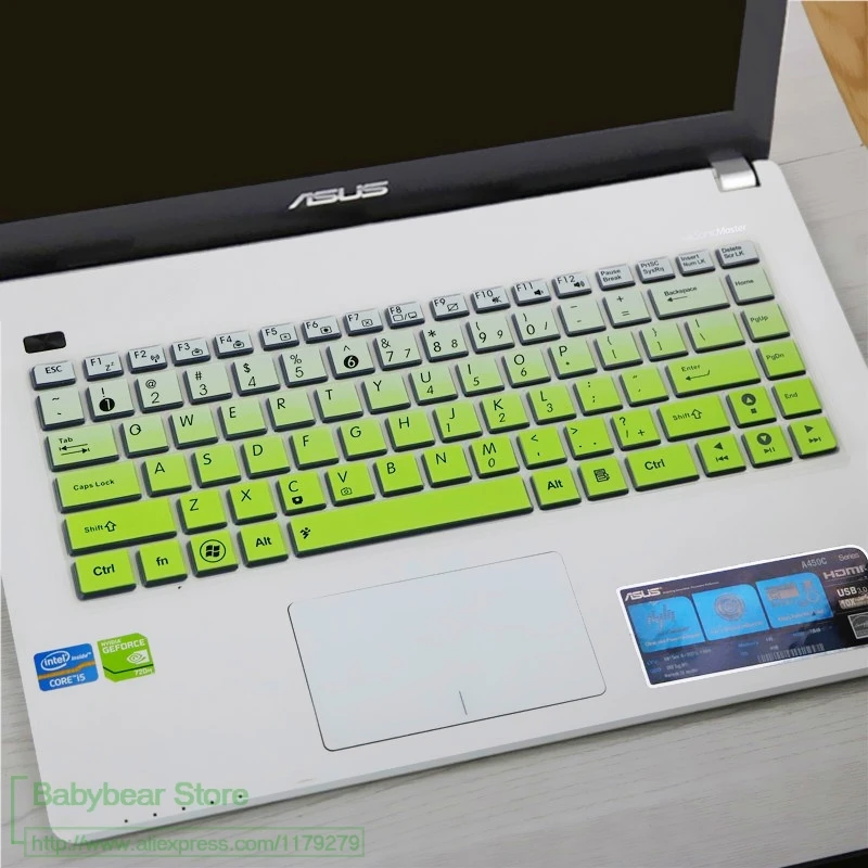 Силиконовый чехол для клавиатуры ноутбука 14 дюймов Защитная пленка Asus F455L A456U A455L
