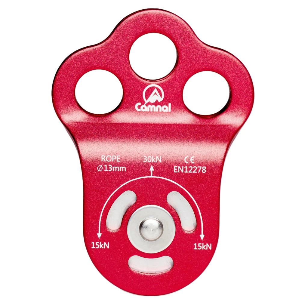 

30KN Aluminum-magnesium alloy Single Climbing Pulley-Triple Attachment Hardware for Rock Climbing Mountaineering Rescue
