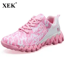 XEK 2018 New Sports Shoes Running Sneakers For Women Male Men Ladies Breathable Trainers Outdoor Walking
