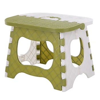 

CHFL Plastic Folding Stool Thickening Chair Portable Home Furniture Children Convenient Dining Stool