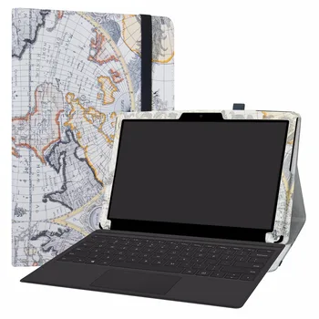 

Case For 12.5" Medion P3403 Tablet Folding Stand PU Leather cover with Elastic closure