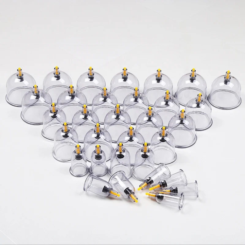 32 Pots/Set Suction Cups jar Acupunture Vacuum Cupping Set Massager plastic vacuum suction therapy cupping set cans for massage 32 Pots/Set Suction Cups jar Acupunture Vacuum Cupping Set Massager plastic vacuum suction therapy cupping set cans for massage