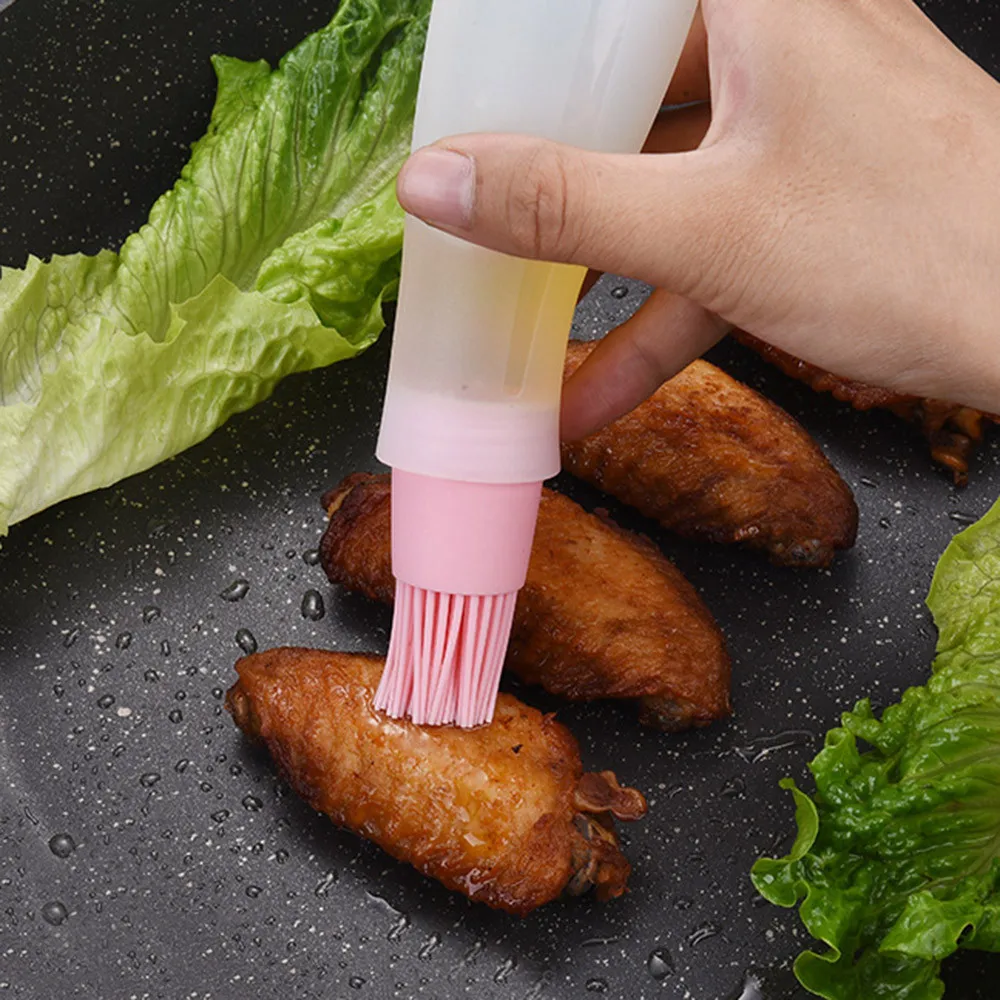 

1pc High Temperature Resistant Oil Bottle Silicone Brush Kitchen BBQ Tool 2019 New Arrival Hot Sale