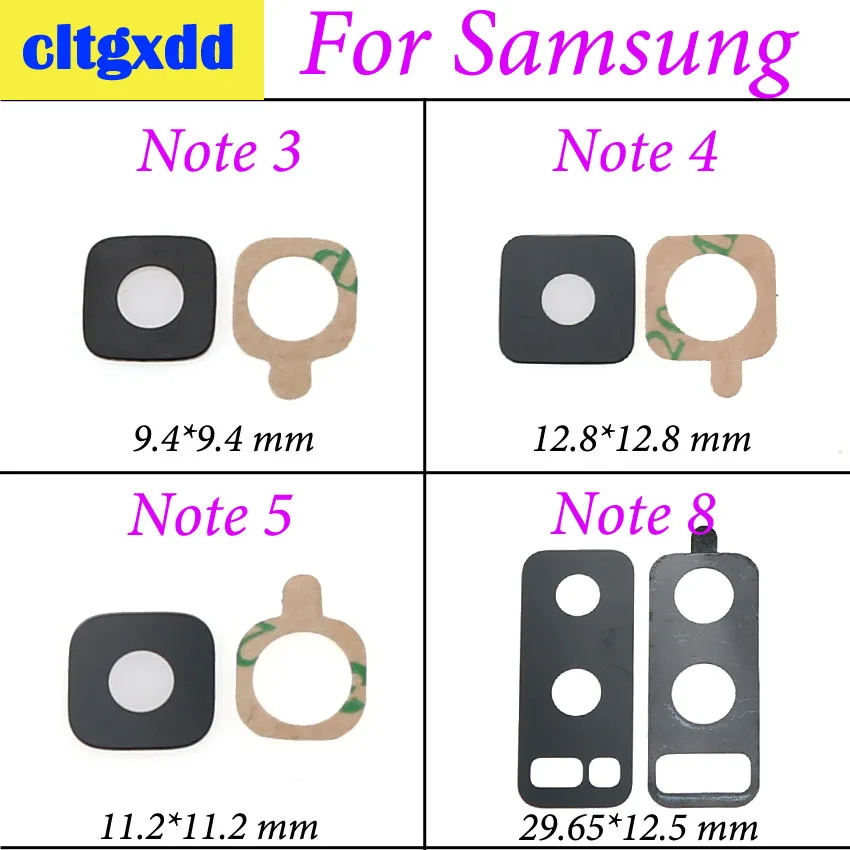

cltgxdd For Samsung Galaxy Note 3 4 5 8 N920 Note8 Note3 Note5 N950 Back Rear Camera Glass Lens Cover Replacement Parts