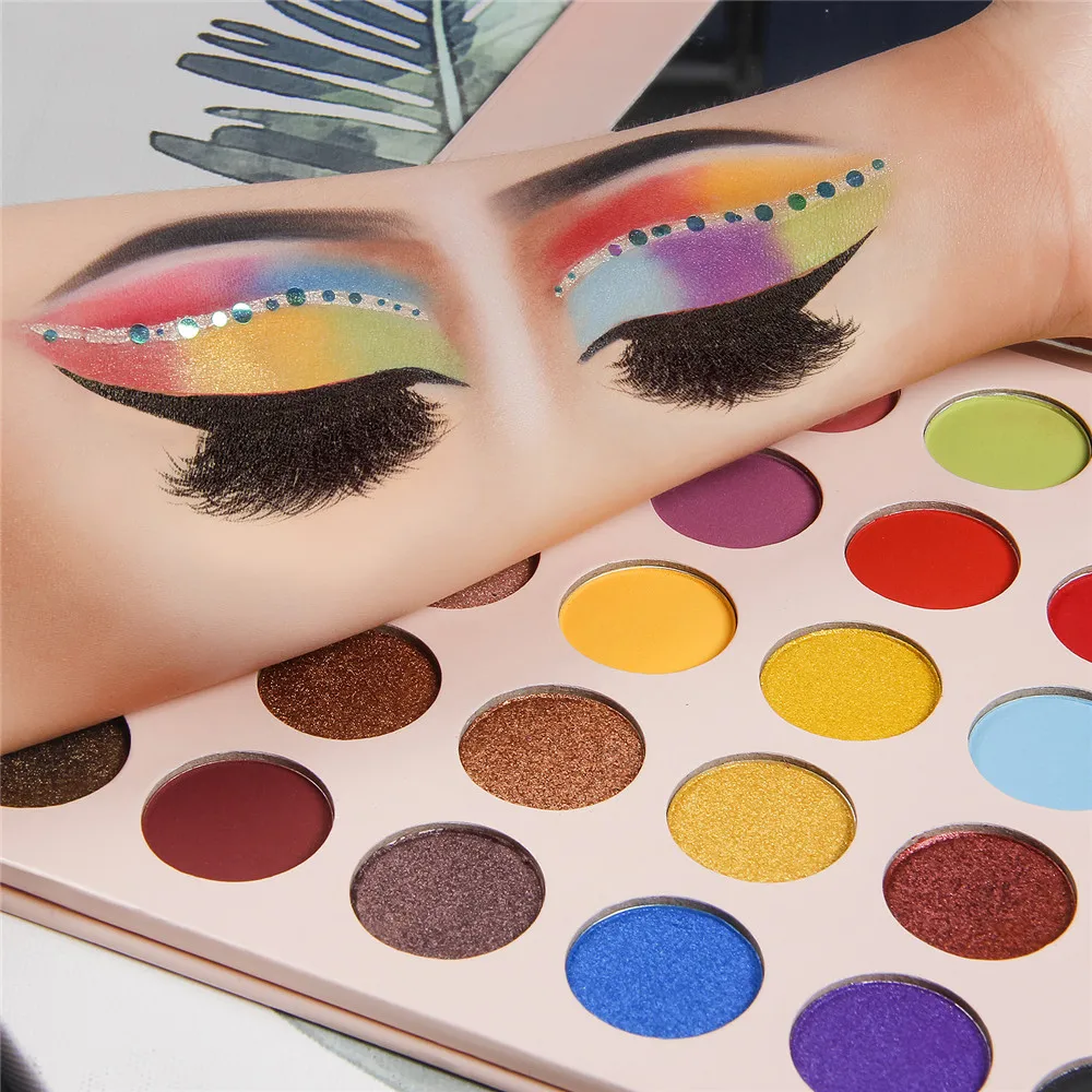 

Shimmer Matte Eyeshadow Palette 35 Color Long lasting Glitter Eyeshadow Pallete Shimmer Matte Nude Pigment Waterproof Eye Shadow
